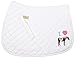 TuffRider I Heart Pony Girls Saddle Pad | Diamond Quilting Horse Riding Saddle Pad for Young Riders - White