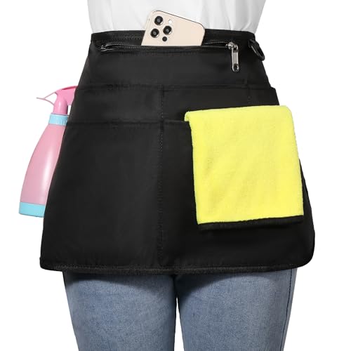 Bafelia Cleaning Apron Caddy for Women with 6 Pockets Professional Waterproof Cleaning Supplies for Housekeeping