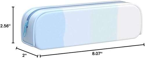 Miniatura 8 de Estuche para lápices, colorido de silicona impermeable, bolsa estética, ligera y portátil, elegante y pequeña bolsa de oficina para adultos, mujeres