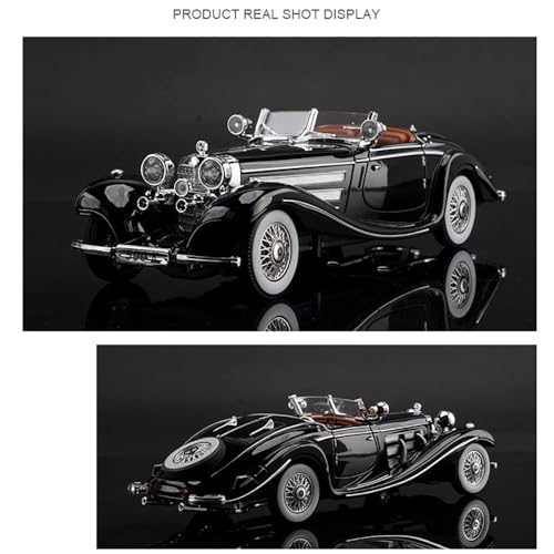 Image of 1:24 Vintage Model Toy Diecast Metal Vintage K500i Car for Kids Light Sound Pull Back Openable Door Toy Car