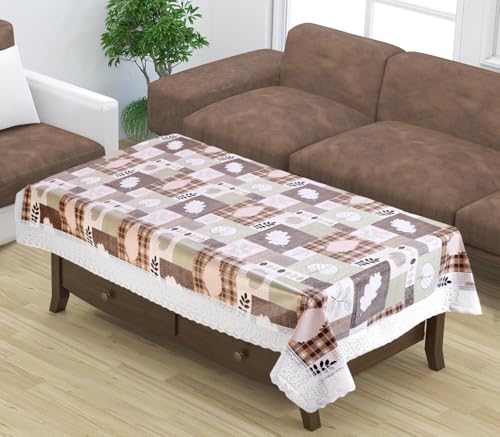 Image of Dakshya Industries PVC Waterproof Center Table Cover 40 x 60 Inch | Rectangle Coffee Table Cover | Spill Proof Oil Resistant Dustproof Heat Resistant Wipe Clean