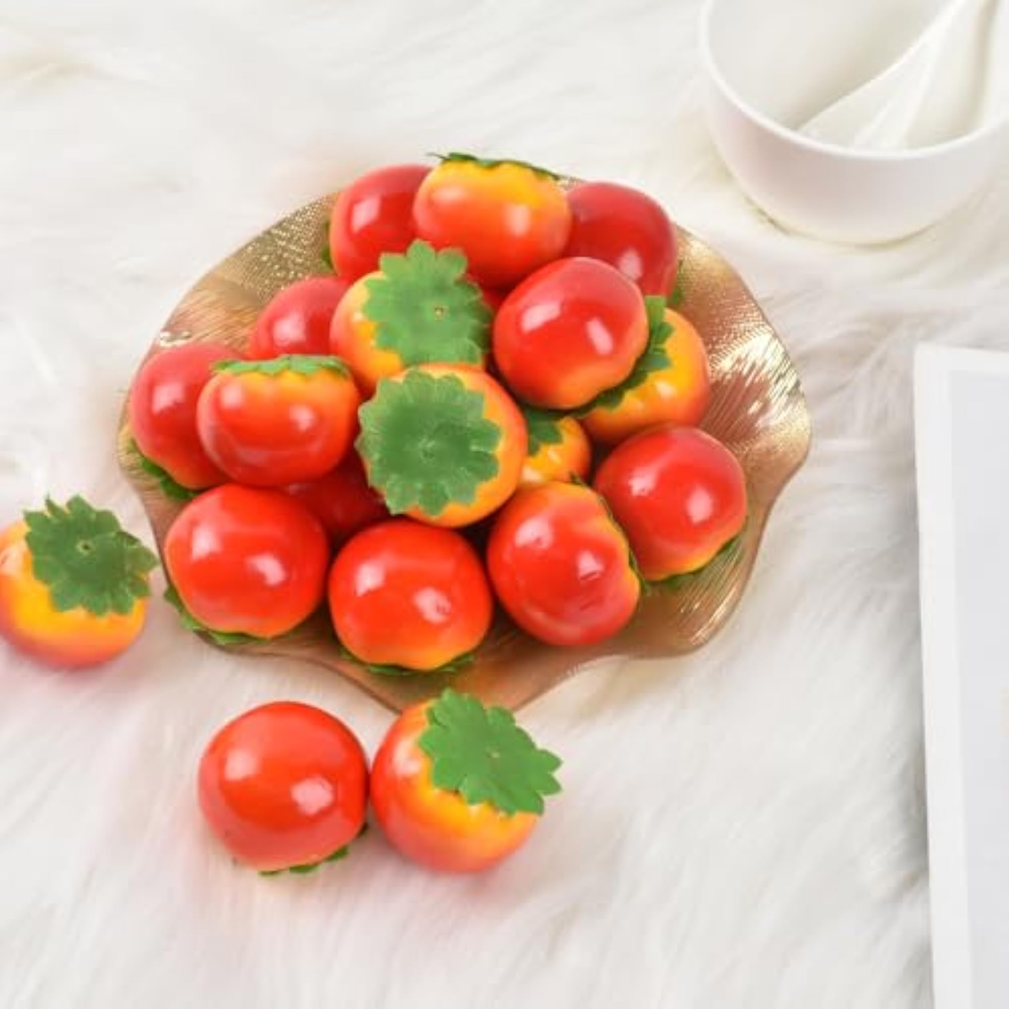 40PCS Mini Artificial Tomatoes for Home Kitchen Decoration