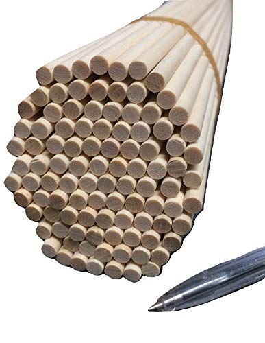 Trustleaf 5mm x 600mm (60cm) Wooden Birch Dowels/Craft Sticks - (5 Pack)