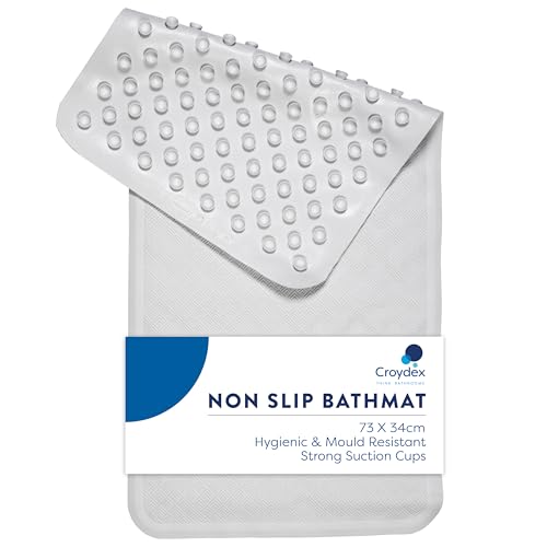 Croydex Rubagrip Bath Mat Non Slip Anti Mould for Inside Bath (74x34cm)