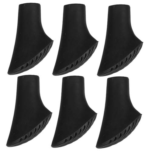 BESTYASH 6 De Goma para Bastones De Senderismo Color Negro