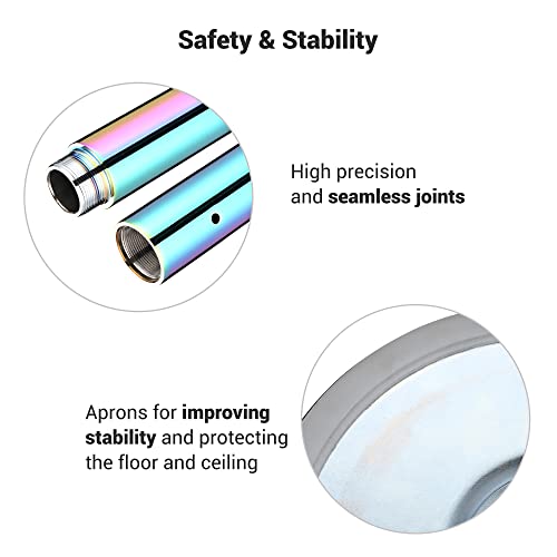 image for AW 9.25 FT Portable Dance Pole Kit Static Spinning Pole Dancing Pole f