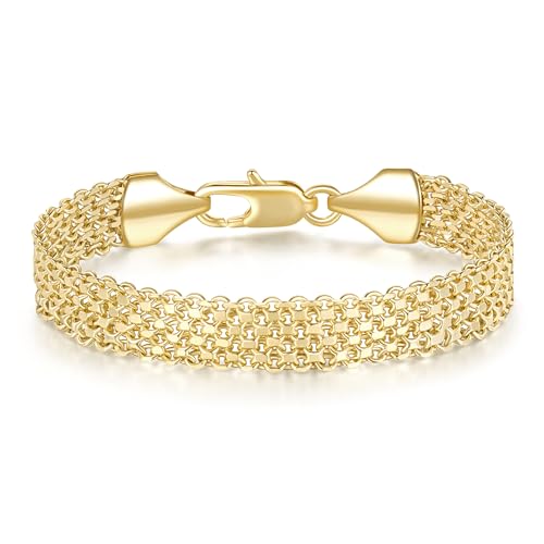 Simlayton 14K Gold Mesh Bracelet