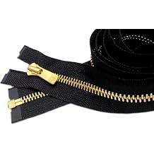 YKK 36" Luxury Golden Zipper #5 Excella - Separating Color Black 1 Zipper/Pack