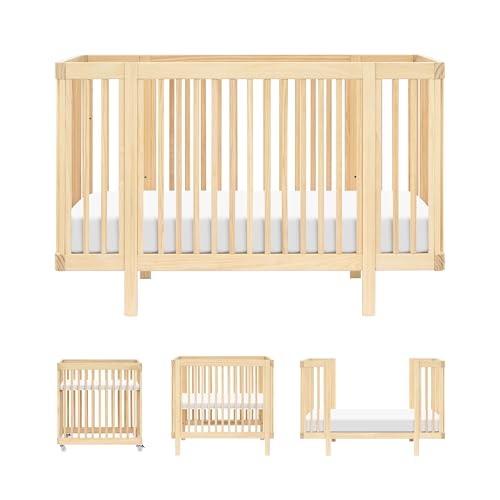 Image of Babyletto Pogo 8-in-1 All-Stages® Convertible Crib - Conversion Kits for Bassinet, Midi Baby & Full-Size Crib to Toddler Bed, Daybed, and Baby Bed - GREENGUARD Gold Certified - Portable & Adjustable