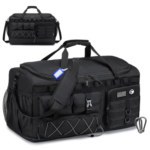 COSCOOA 78L Large Gym Bag Expandable 10cm 102L Tactical Sports Duffle Bag