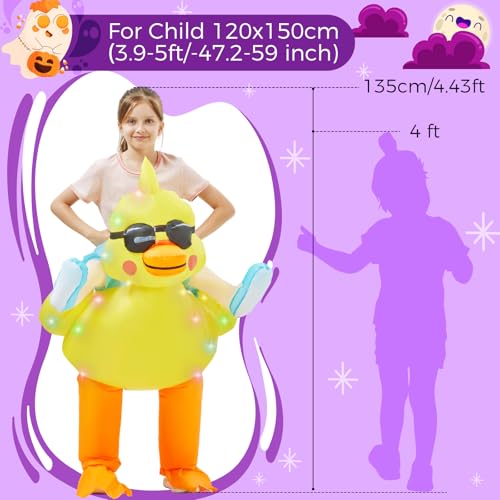 Disfraz inflable infantil con luces LED verano miniatura 3
