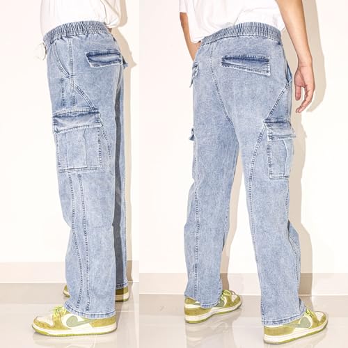 Men's Hiking Pants Cargo Jeans for Hiking, Fishing, Tactical, Jogger - Multi-Pocket Denim Work Pants4