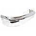 MBI AUTO - Chrome, Steel Front Bumper Face Bar for 1992-1996 Ford F150 & Bronco W/Out Pad Holes 92-96, FO1002236