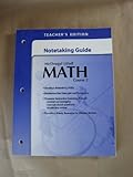 McDougal Littell Math Course 2: Note-taking Guide Teacher's Edition