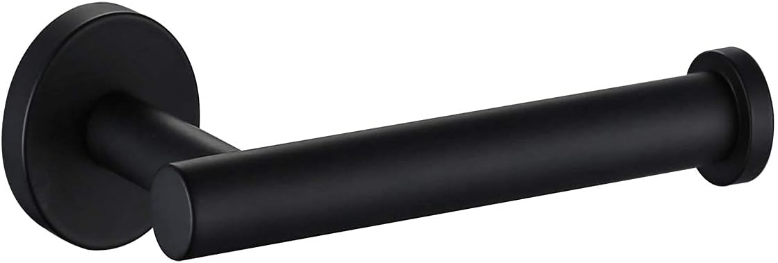 Toilet Paper Holder Matte Black SUS 304 Stainless Steel Bathroom Tissue Paper Roll Holder Wall Mount (Black) Thumbnail
