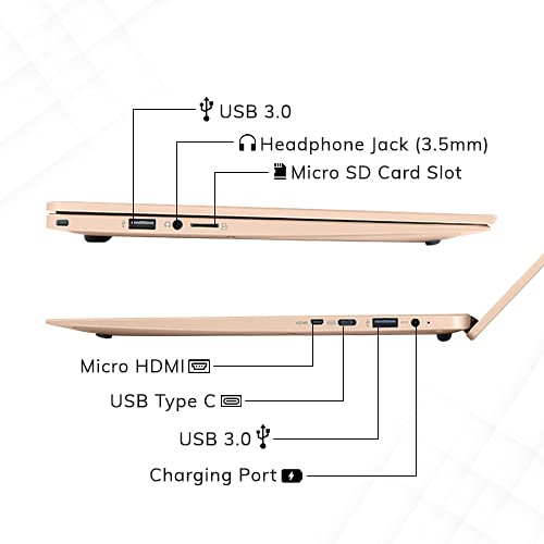 Image of Avita LIBER V NS14A8INF542-CG Thin and Light 14 inch (35.56cm) Laptop(Intel Core i5-10210U / 8GB /256GB SSD /Win 10 Home /Backlit Keyboard /Fingerprint Sensor /MSO 365) 1.28kg, Champagne Gold