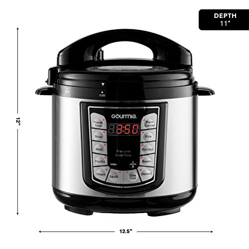 image for Gourmia GPC400 4 Qt Digital Pressure Cooker with LCD Display - 13 Cook