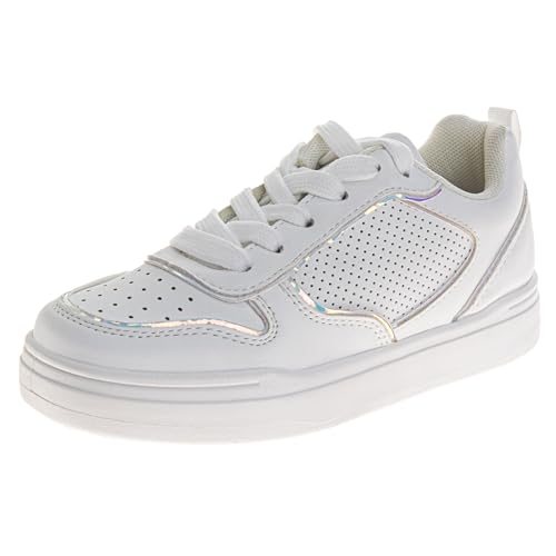 Josmo Girls Casual Lace-Up Sneakers - Stylish Low Top Fashion Tennis Shoes for Little Kid to Big Kid