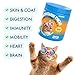 LEGITPET Cat Multivitamin Crunchy Treats – Daily Vitamins for Cats with Taurine, Omega 3 & L-Lysine – Immune, Skin & Coat, Heart & Brain Support – Chicken Flavor, 500 Crunchy Pillows