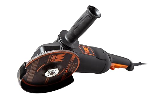 Image of WEN 15-Amp 7-Inch Angle Grinder with Reversible Handle (94487), Black