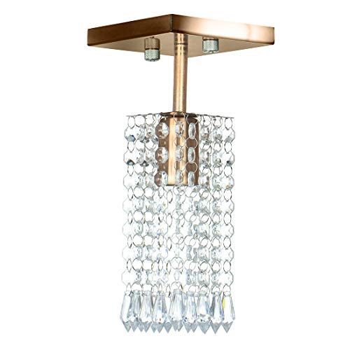 Lustre Clearcrillic Cristal Acrílico Quadrado Cobre