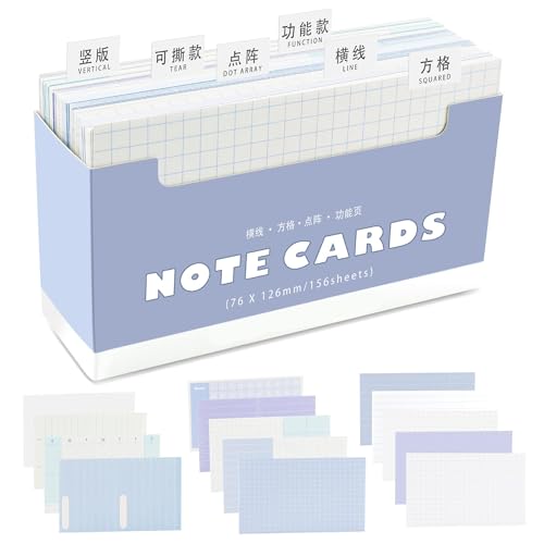 Rhawom Heavy Weight Index Cards and Holder,3×5 In,2 Sides...