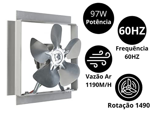 EXAUSTOR CHURRASQUEIRA RESIDENCIAL DUTO QUADRADO 27CM BIVOLT
