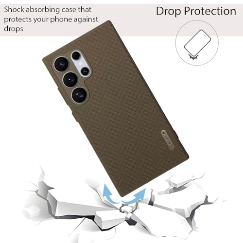 Image of NIUKIN Super Frosted Shield Pro Soft Back Case for Samsung Galaxy S24 Ultra | Shockproof Scratchproof Cover (Desert Titanium)
