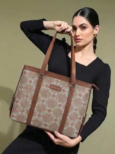 Image of Stylish Tote Bags for Office Use | Laptop Bag 15.6 inch | Purse for Women | Vegan Leather Handbag | Daily & Travel Use |