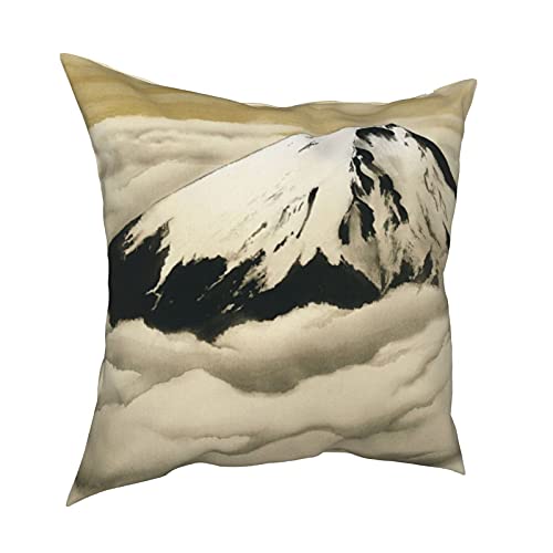 クッションカバー 横山大観 日本心神 ソファ背当て 北欧 和室 ベッド シンプル 座布団カバー 装飾枕カバー 正方形 抱き枕カバー 手触り良く 滑らか おしゃれ 部屋飾り 雑貨 生活 家庭用 オフィス 椅子 車内 装飾 プレゼント 50×50cm