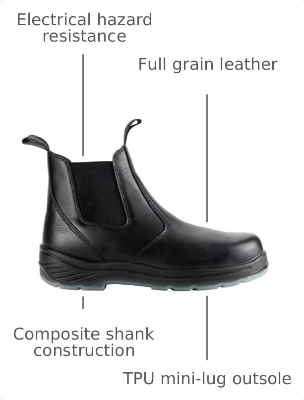 Image of Thorogood 6 inch Slip On Station Boots for Men and Women - Soft Toe Leather with Quick Release, Slip-Resistant Outsole, and Translucent Non-Marking Bottom; EH Rated