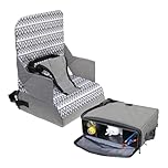 Dreambaby Grab ‘N Go Kids Booster Seat – Portable Travel Toddler High Chair for Dining (6M-3Y) with Storage & Shoulder Strap – Lightweight and Compact