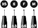 FABER-CASTELL 167115 - Tuschestifte Pitt Artist Pen, 4er Packung, Inhalt: M, F, S, XS, schwarz