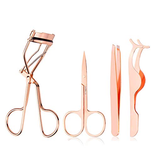YITAQI Eyelashes Tool,Stainless Steel Eyelashes Extension Makeup Tool Set Tweezers Fake Lash Applicator Eyelash Curler Eyebrow Scissors