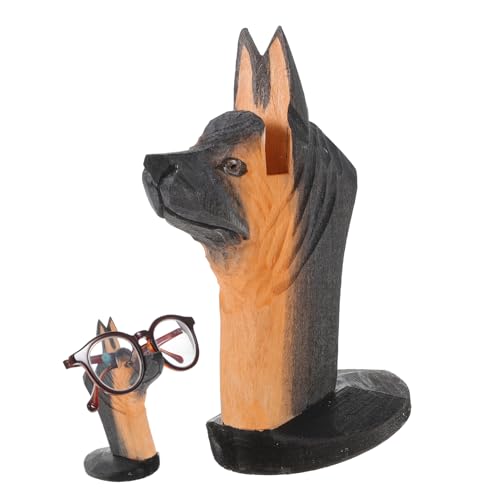 HOODANCOS Glasses Support Frame Animal-shaped Glasses Shelf Wooden Carving Storage Rack