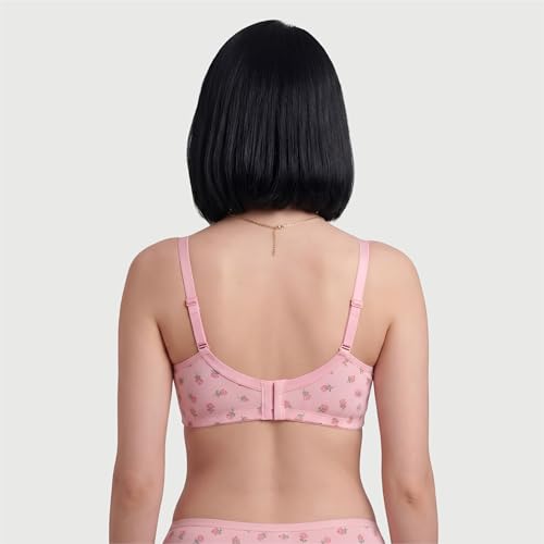 Image of Women's Pure Cotton Blend Lightly Padded Bra (Pack of 3) | Full Coverage Wirefree T-Shirt Bra | Soft Breathable Everyday Bra | Adjustable Straps | Comfortable Multicolor Bra