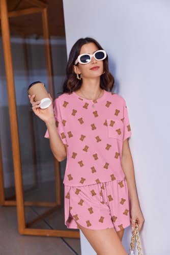 Image of Ekouaer Womens Pajama Sets Sexy Lounge Sets Side Split Short Pj Sets