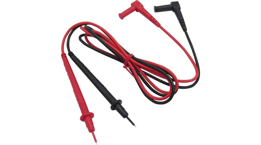 2 Puntali Multimetro Universali 1000V 10A – Cavi di Ricambio per Tester Digitale – CAT III – Impugnatura Antiscivolo – Compatibili con Tutti i Multimetri – Rosso e Nero – Lunghezza 105cm