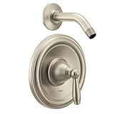 Moen T2152NHBN Brantford PosiTemp Pressure Balancing Shower Trim Kit Showerhead Without Valve, Brushed Nickel