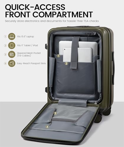 LOVEVOOK Expandable Hard Shell Suitcase
