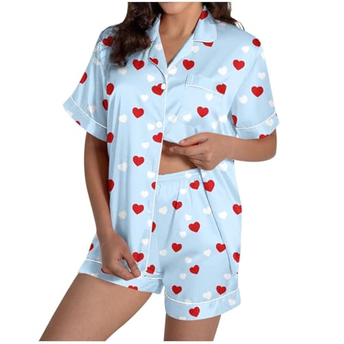 Pyjama imprimé Halloween short et haut manches courtes boutonné vêtement nuit DIY