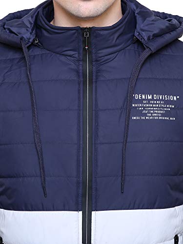 Image of Full Sleeve Nylon Quilted Hooded Jacket for Men