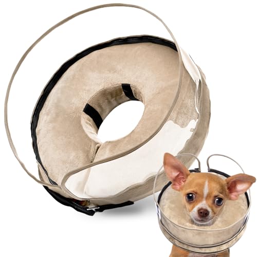 Image of BARKLESS Inflatable Dog Cone for Small Dog to Stop Licking with Soft Guard