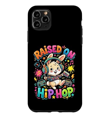 Raised On Hip Hop - Funny Bunny Rabbit Cute Music �q�b�v�z�b�v �X�}�z�P�[�X iPhone 11 Pro Max �p