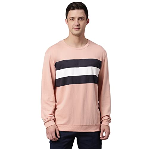 Image of Dennis Lingo Men's Poly-Cotton Sweatshirt with Crew Neck - Regular Fit Full Sleeves, Casual Winterwear for Men