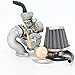PZ20 Carburetor Replacement for Kazuma Baja 50cc -125cc TaoTao 110B NST SunL Chinese Quad 4 stroke ATV 4 wheeler Go kart Dirt Bike CRF50F XL75 CRF80F XR50R with 35MM Air Filter +Inlet Pipe Manifold