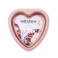 Wiltshire Rose Gold Heart Cake Tin 19cm – Non-Stick Vintage Heart-Shaped Pan with Embossed Measurements – Stylish Bakeware for Cakes, Bread and Love-Heart Bakes – Ideal for Kitchen Bakeware Sets