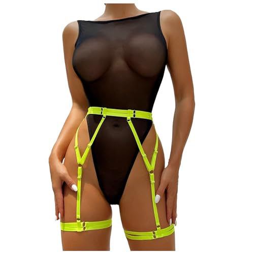 SRZYMJ Sexy Dessous Damen Für Sex, Lederkleid Damen Große Größen Wetlook Dessous Sexy Unterwäsche Curvy Elegant A-Linie Kunstleder Partykleid...