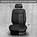 CAR PASS Seat Cover Full Sets, 3D Air Mesh Car Seat Cover with 5mm Composite Sponge Inside,Airbag Compatible Universal Fit for SUV,Vans,sedans, Trucks, Automotive Interior Covers(All Black)