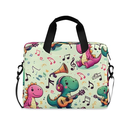 Maletín portátil con estampado de dinosaurio para laptop 13-15.6"